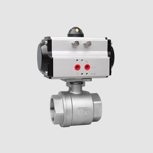 Pneumatic two-piece ball valve